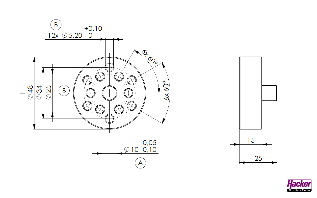 Drilling jig Q100, Q150, A200 for bolt circle 25mm and 34mm - Image 2
